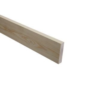 Cheshire Mouldings Smooth Square edge Pine Stripwood (L)2.4m (W)92mm (T)25mm