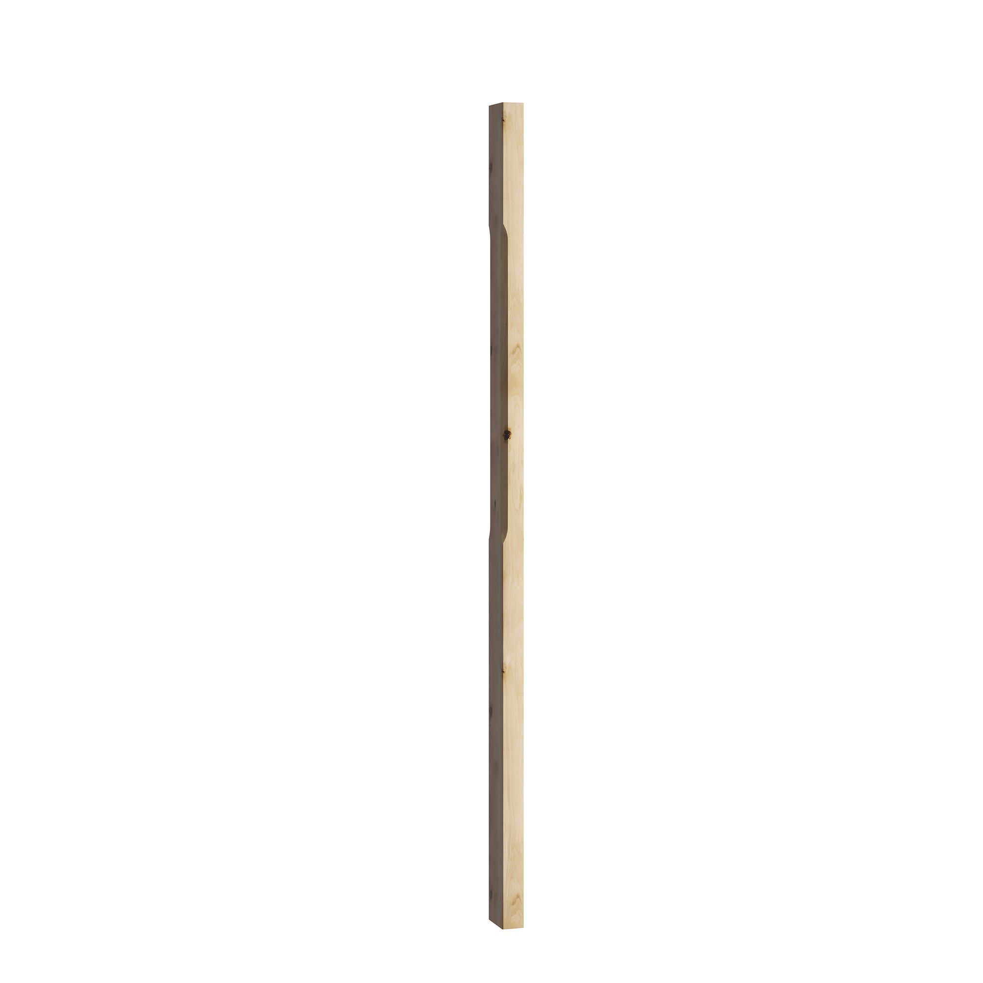 Cheshire Mouldings Stop chamfer Natural Pine Newel (H)39mm (W)82mm