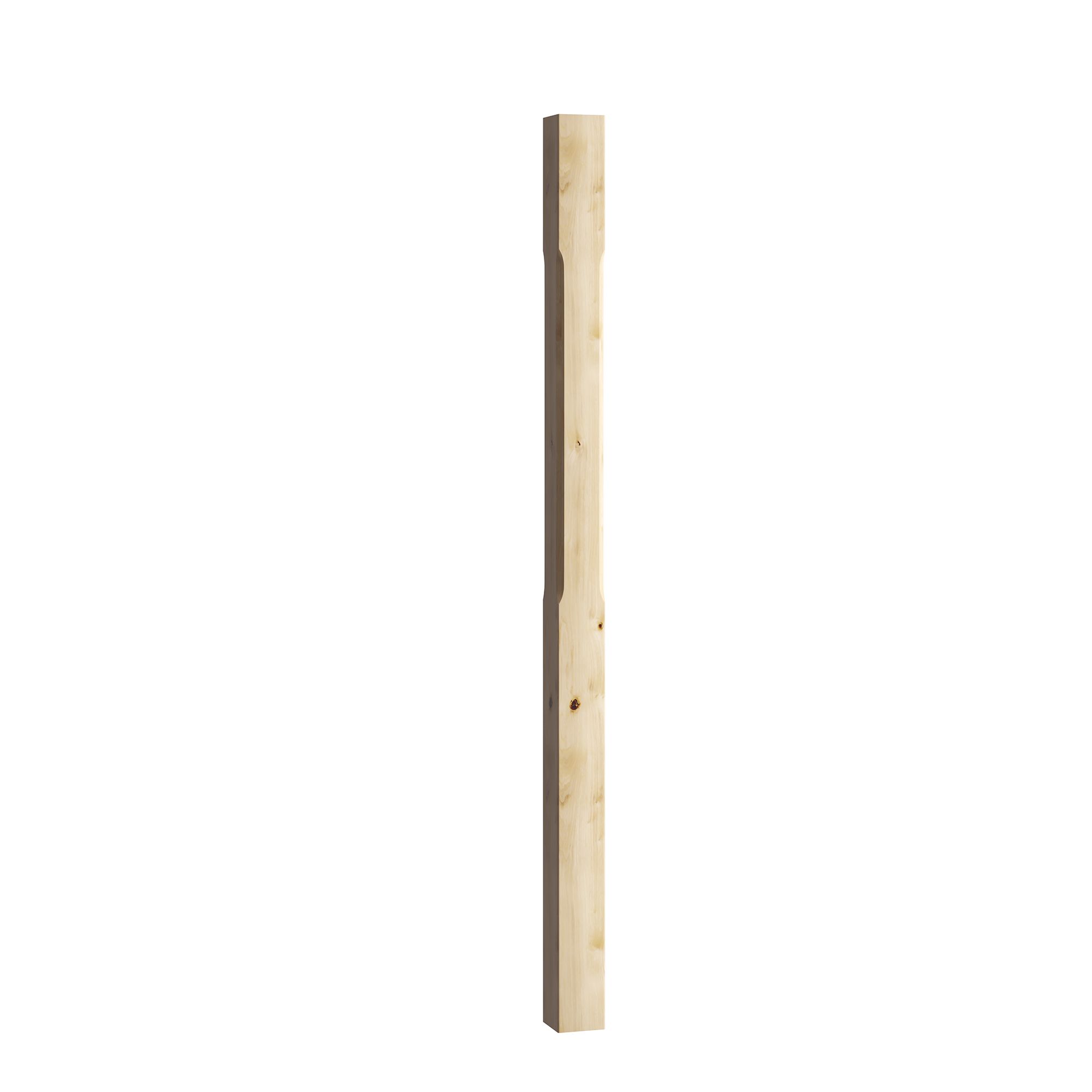 Cheshire Mouldings Stop chamfer Natural Pine Newel (H)82mm (W)82mm