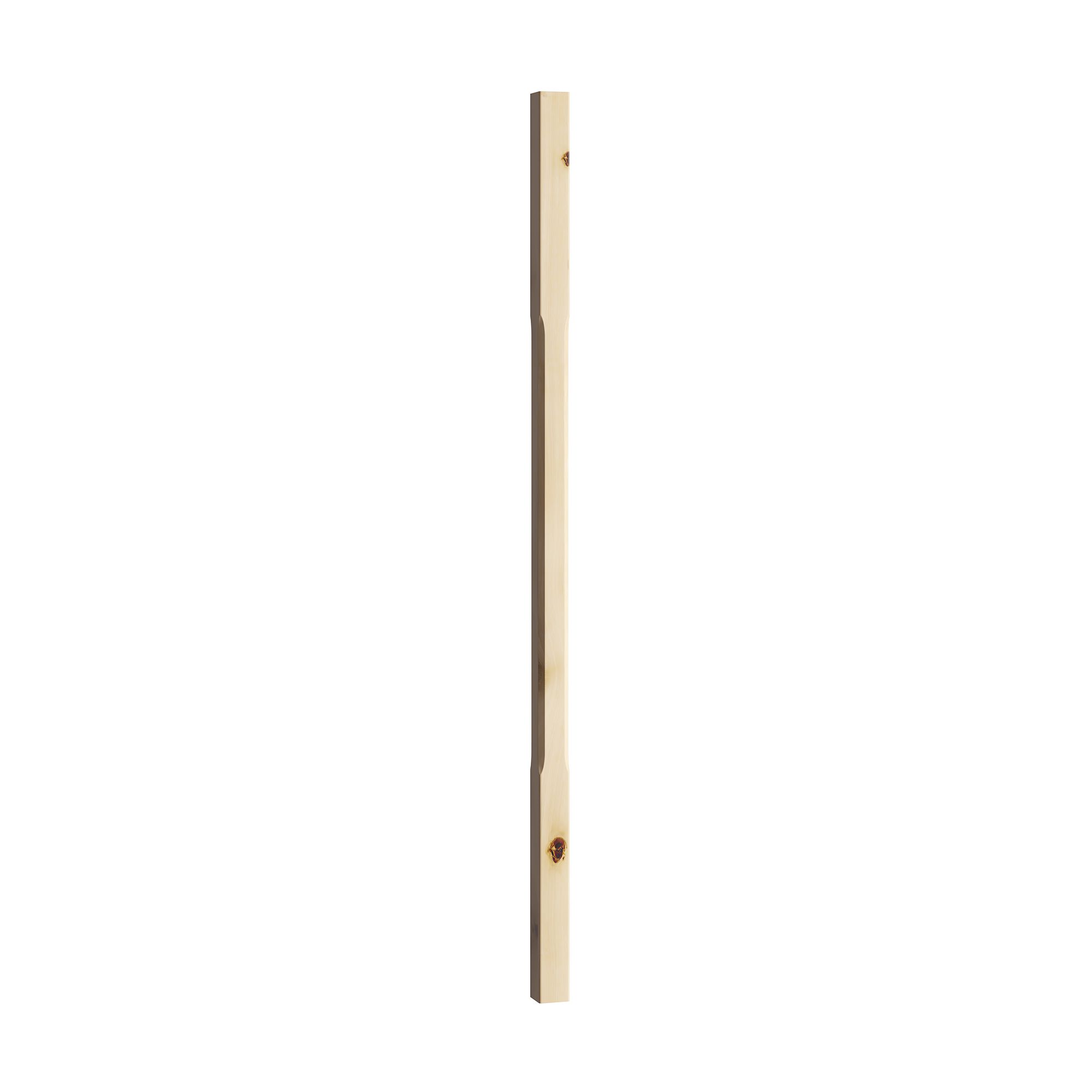 Cheshire Mouldings Stop chamfer Natural Pine Spindle (H)32mm (W)32mm