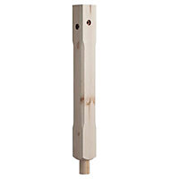 Cheshire Mouldings Traditional Pine Stop chamfer top newel post Newel (H)82mm (W)82mm