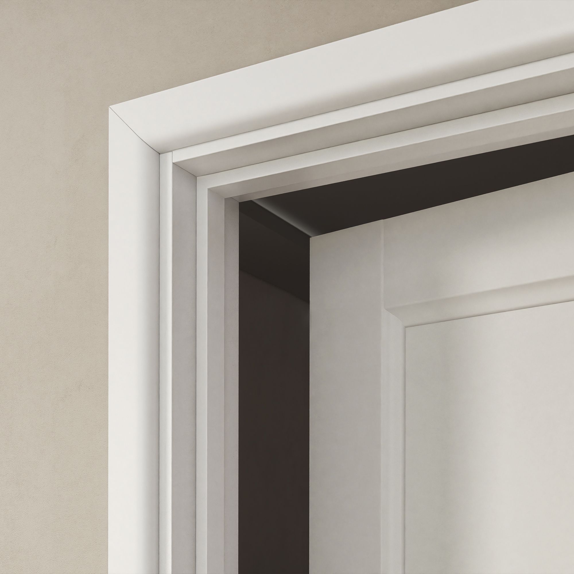 Cheshire Mouldings White MDF Internal Door lining set (H) 208cm x (W ...