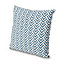 Chevron Moroccan blue Cushion (L)45cm x (W)45cm