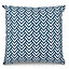 Chevron Moroccan blue Cushion (L)45cm x (W)45cm