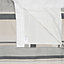 Cheyla Grey Stripe Lined Pencil pleat Curtains (W)117cm (L)137cm, Pair