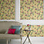 Chinoiserie Imperial yellow Floral Smooth Wallpaper