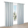 Christina Blue & white Stripe Lined Eyelet Curtains (W)117cm (L)137cm, Pair