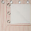 Christina Cream & red Stripe Lined Eyelet Curtains (W)167cm (L)228cm, Pair