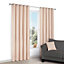 Christina Cream & red Striped Lined Eyelet Curtains (W)117cm (L)137cm, Pair