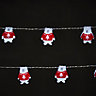 Christmas light chains 10 Ice white LED Shaded lights Clear cable