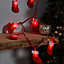 Christmas light chains 10 Warm white LED Shaded lights Clear cable