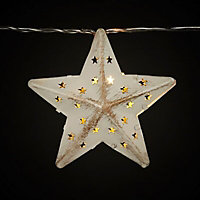 Christmas light chains 16 Warm white LED Shaded lights Clear cable