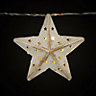 Christmas light chains 16 Warm white LED Shaded lights Clear cable