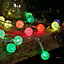 Christmas light chains 30 Multicolour LED Shaded lights Clear cable
