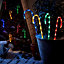 Christmas light chains 8 Multicolour LED Shaded lights