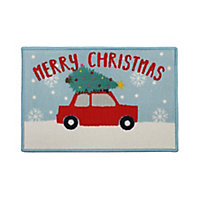 Christmas Multicolour Car Mat, 57cm x 40cm
