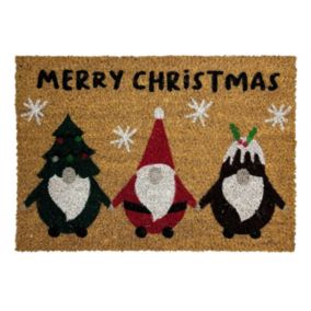 Christmas Multicolour Gonk Door mat, 57cm x 40cm