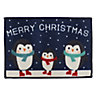 Christmas Multicolour Penguin Mat, 57cm x 40cm