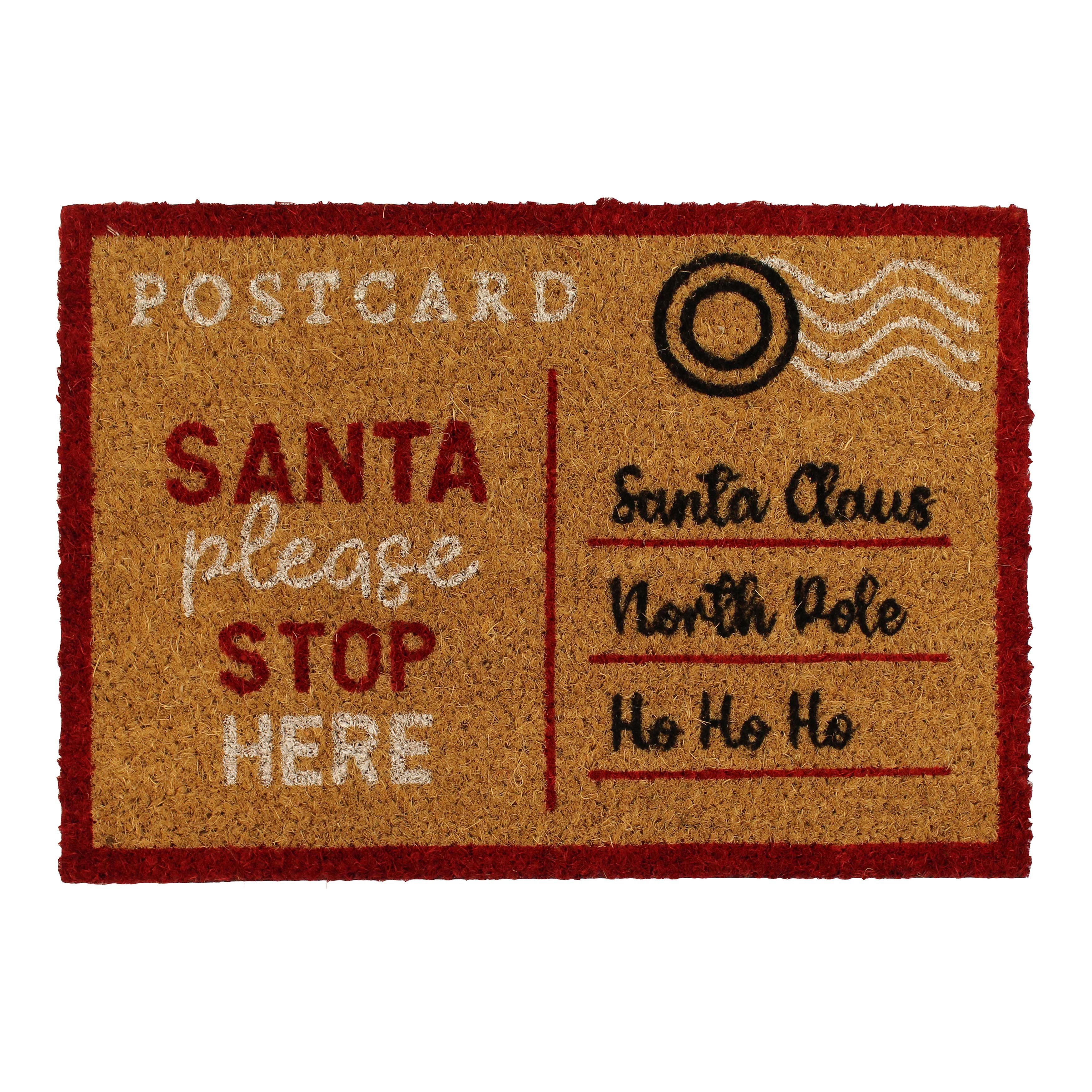 Washable Doormat Rug | Fade-Resistant | Christmas Postcard Doormat | Ruggable