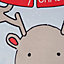 Christmas reindeer Multicolour Cushion (L)45cm x (W)45cm