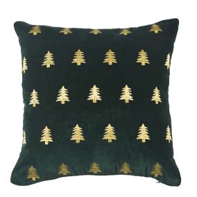 Christmas tree Green & gold Cushion (L)43cm x (W)43cm