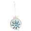Christmas vacation Blue Glitter effect Snowflake Bauble