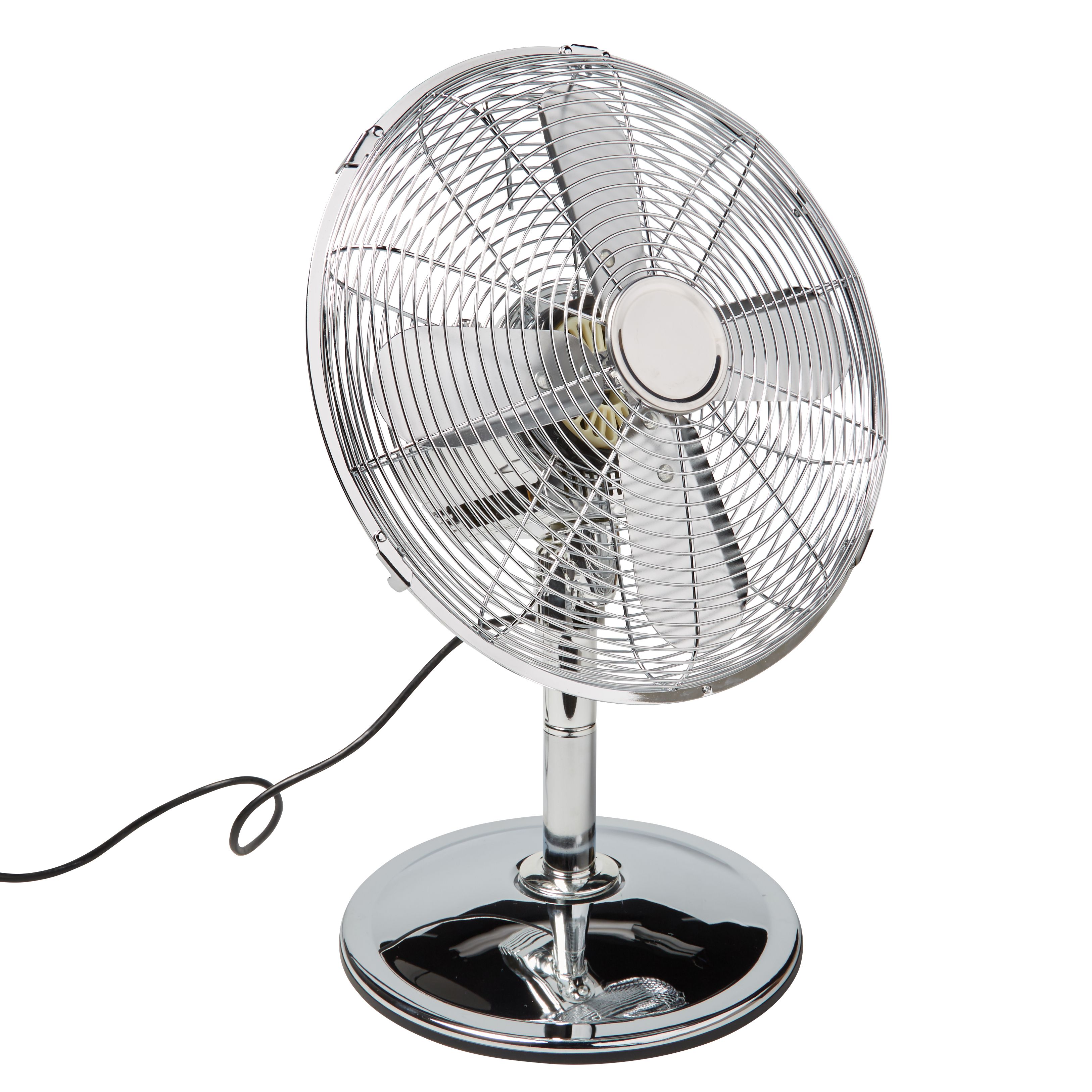 Chrome desk hot sale fan