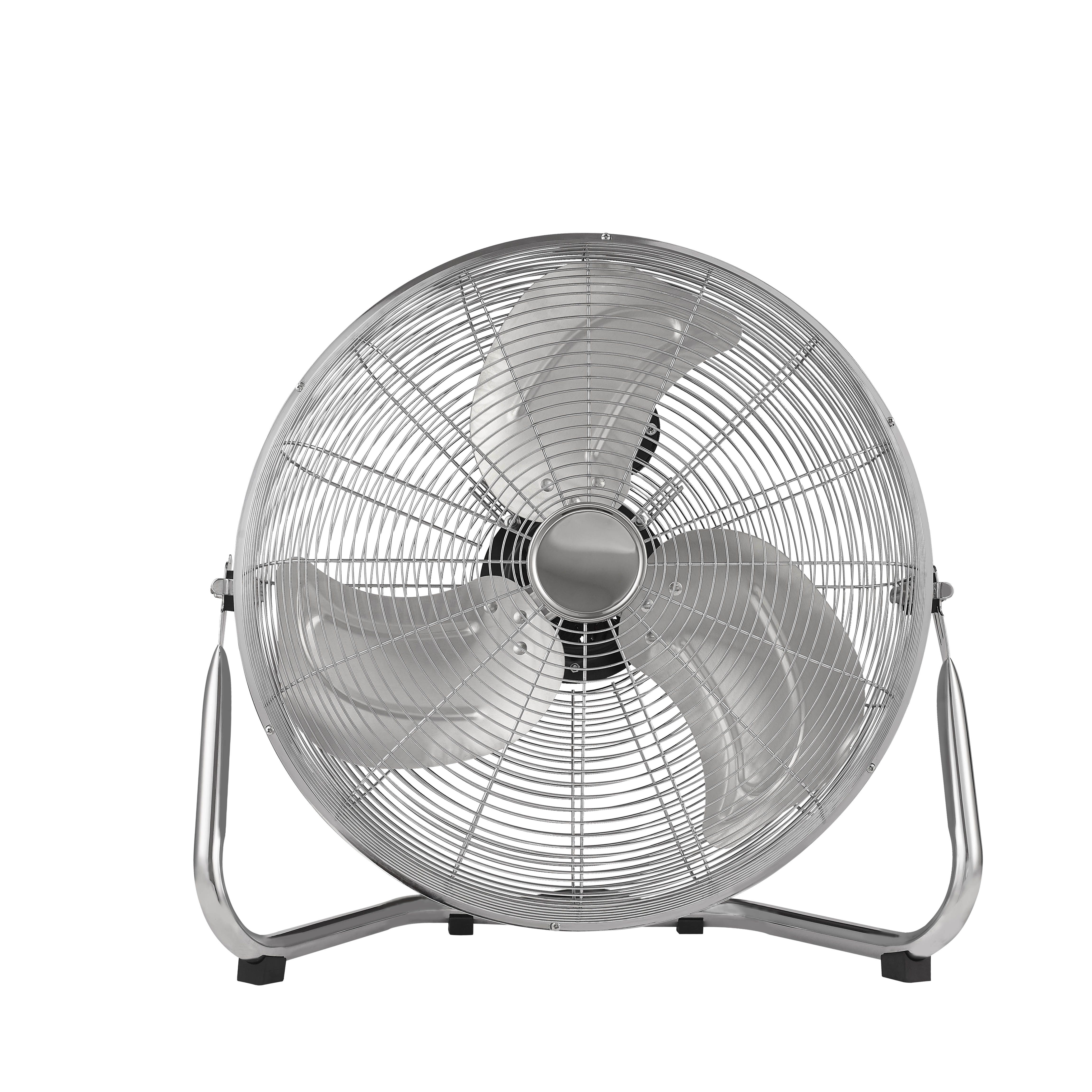 Chrome effect 18" 110W circulation Floor fan | at B&Q