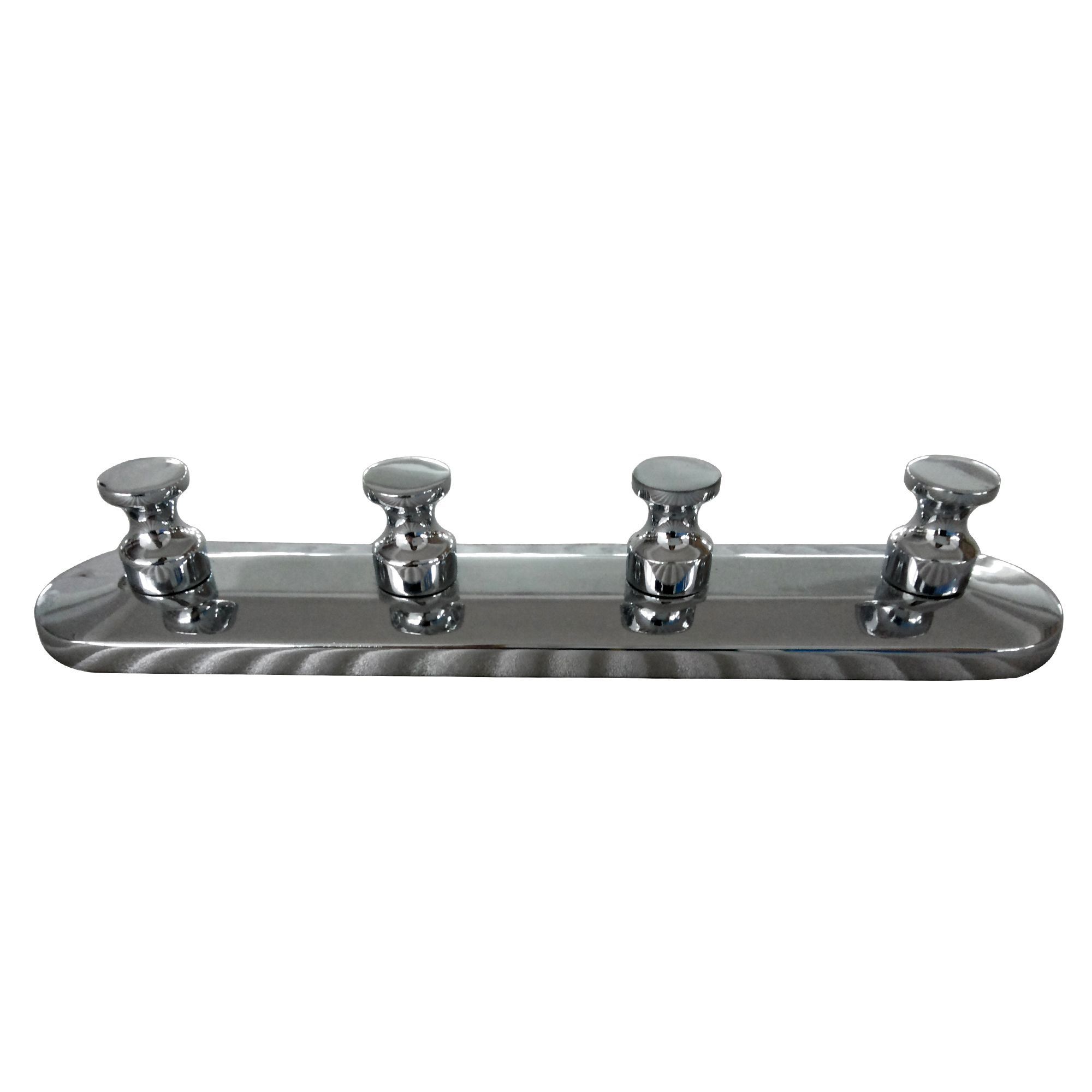 Chrome effect 4 Hook rail, (L)201mm (H)40mm