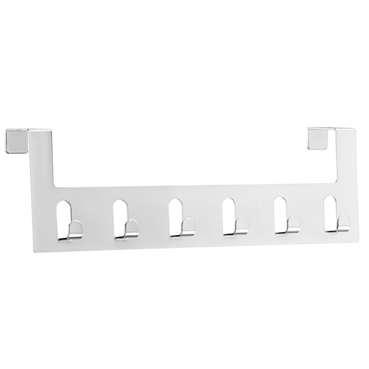 Chrome effect 6 Hook rail L 300mm DIY at B Q