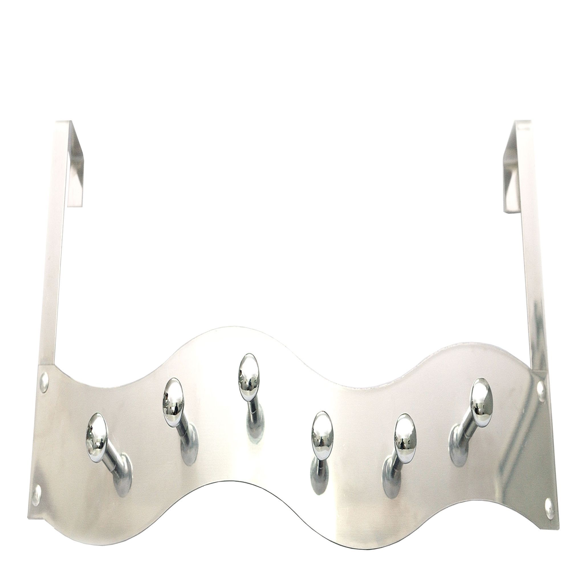 Chrome effect Double Over door hook D 180mm DIY at B Q