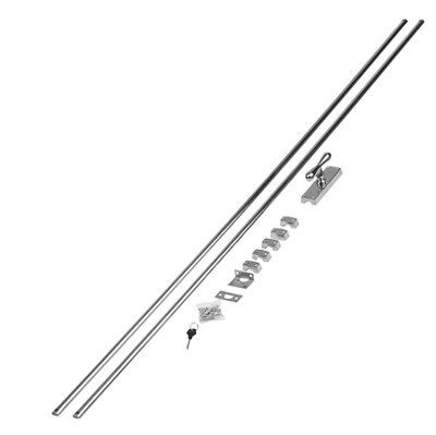 Chrome effect Brass Door bolt 37219 (W)25mm