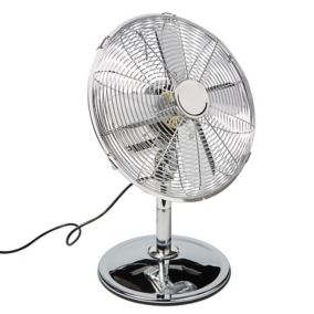 Chrome effect Chrome effect 12" 45W Desk fan