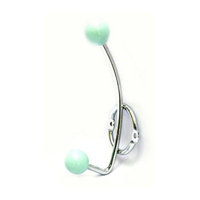 Chrome effect Cyan Ball end Coat & hat Hook