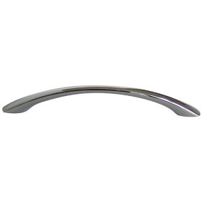 Chrome effect Furniture Handle (L)12.8cm, Pack of 6