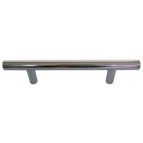 Chrome effect Furniture Handle (L)15.5cm, Pack of 6