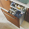 Chrome effect Integrated Pull-out bin
