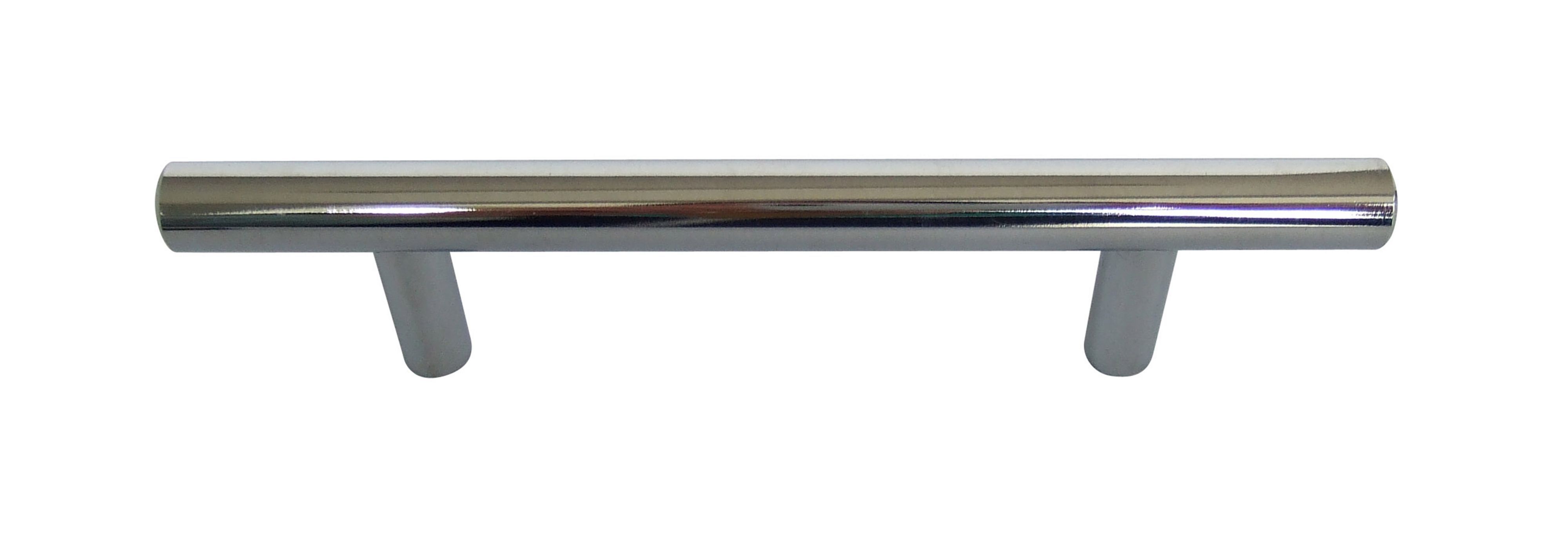 Chrome effect Kitchen Cabinet Bar Handle (L)22cm (D)35mm