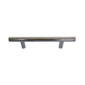 Chrome effect Kitchen Cabinet Bar Handle (L)22cm (D)35mm