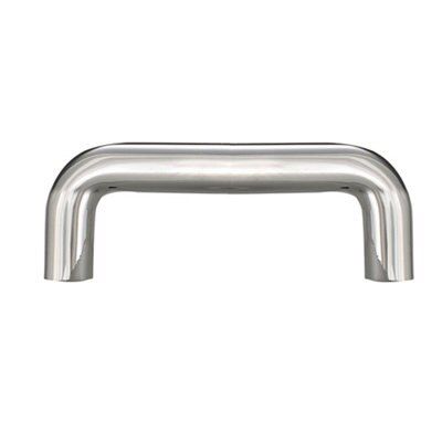 Chrome effect Kitchen Cabinet D-shaped Pull Handle (D)28mm