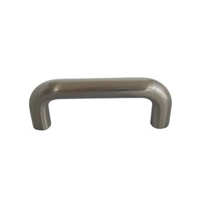 Chrome effect Kitchen Cabinet D-shaped Pull Handle (L)25cm (D)26mm