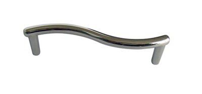 Chrome effect Kitchen Cabinet Wave Pull Handle (D)25.8mm