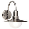 Chrome effect Mains-powered Outdoor Fisherman Wall light