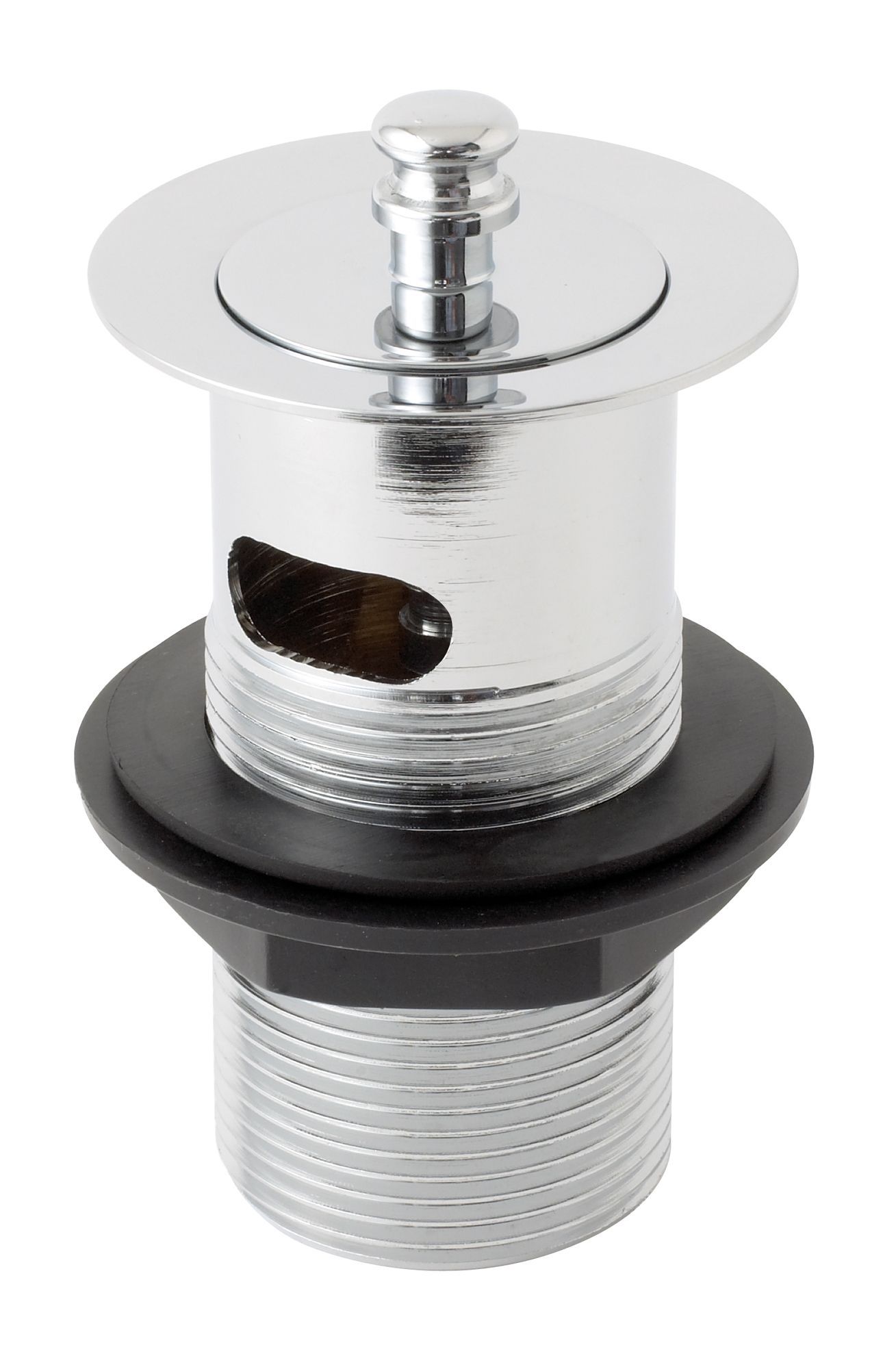 Chrome effect Metal Captive Slotted Waste