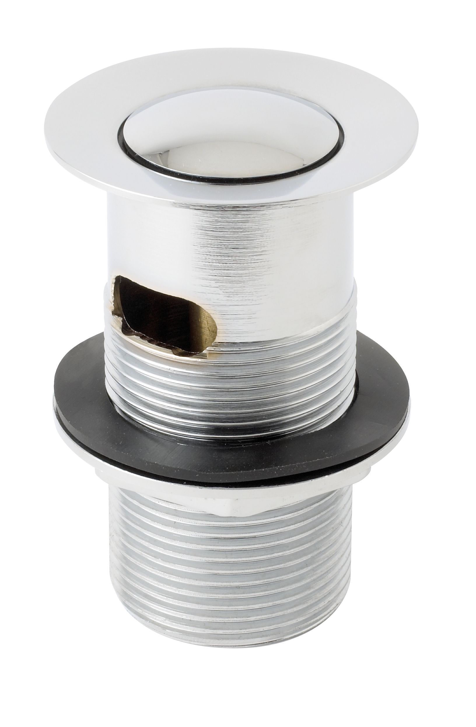 Chrome effect Metal Click clack Slotted Waste