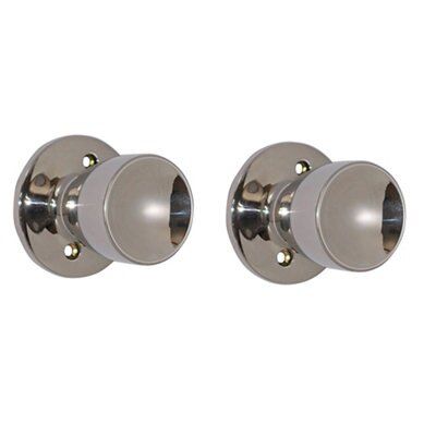 Chrome effect Stainless steel Round Internal Door knob, Set