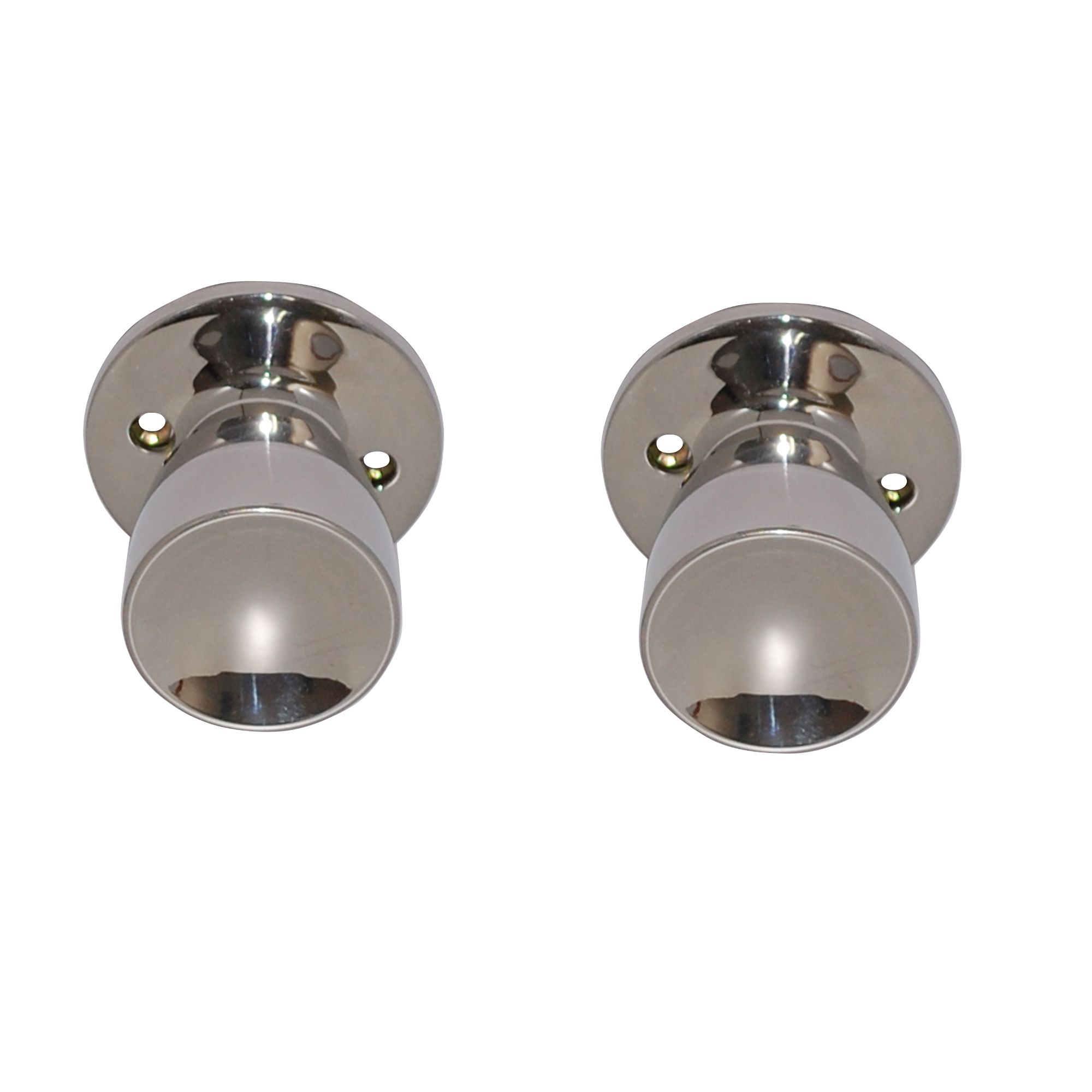 Chrome effect Stainless steel Round Internal Door knob
