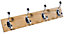 Chrome effect Swirl Hook rail, (L)405mm (H)12mm