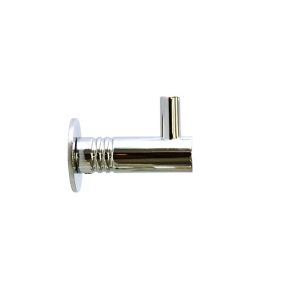 Chrome effect Zinc alloy Circular Single Tap Hook (H)46mm (W)15mm