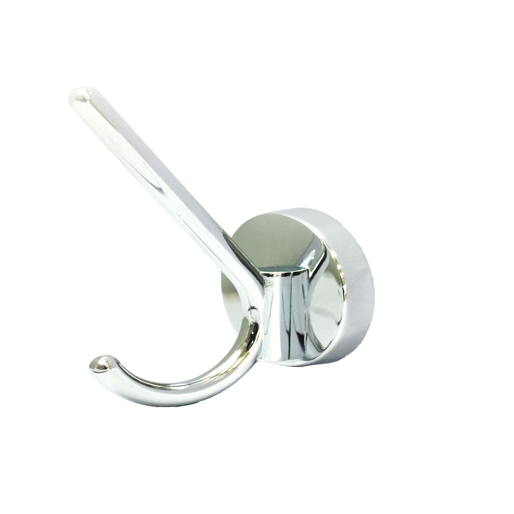 Chrome effect Zinc alloy Hook (Holds)5kg | DIY at B&Q